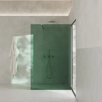 AD Naturalnie Ścianka prysznicowa COMO Wall – zielony / 110 cm / chrom